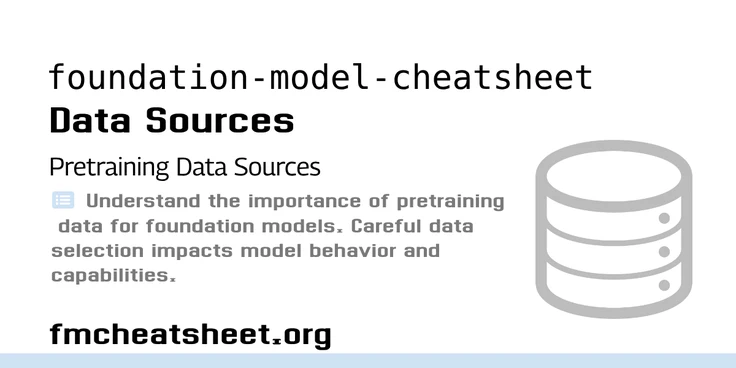 Pretraining Data Sources